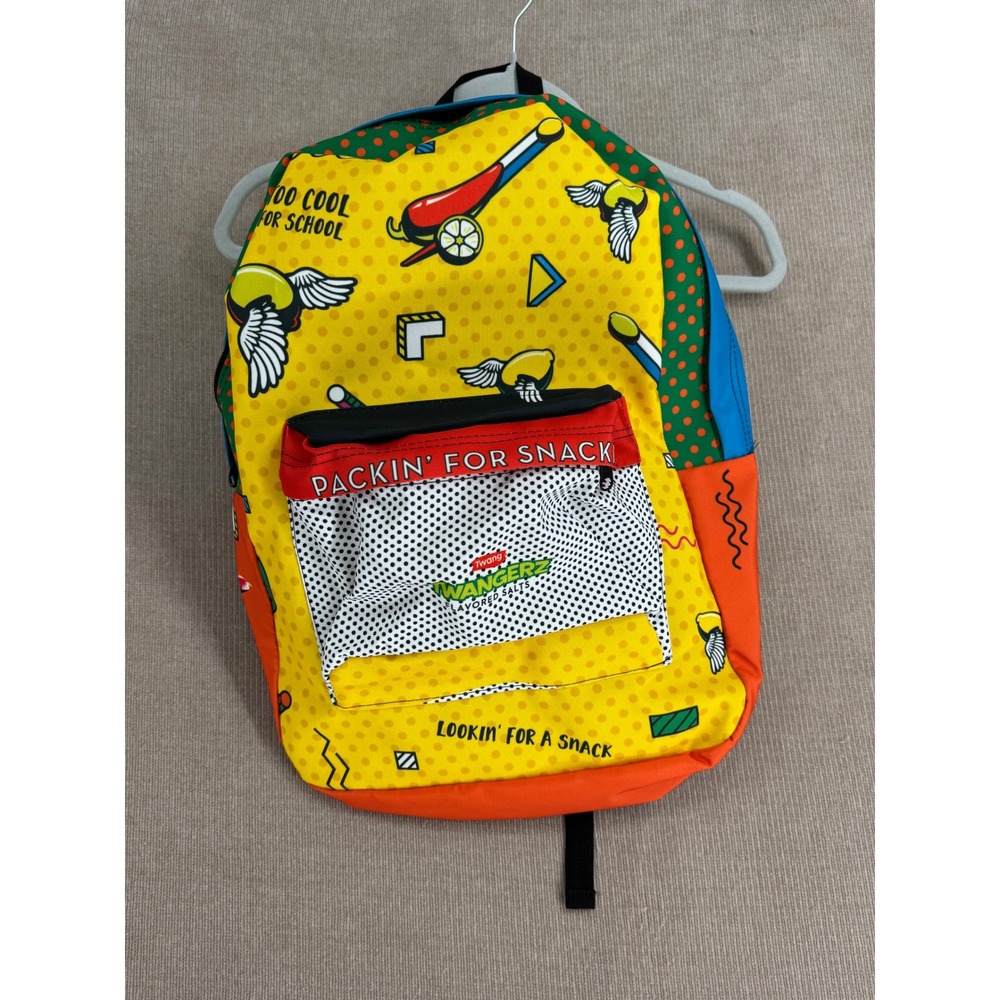 Twang Twangerz Flavored Salts Backpack Multi Color Pop Art Snack Promo Bag